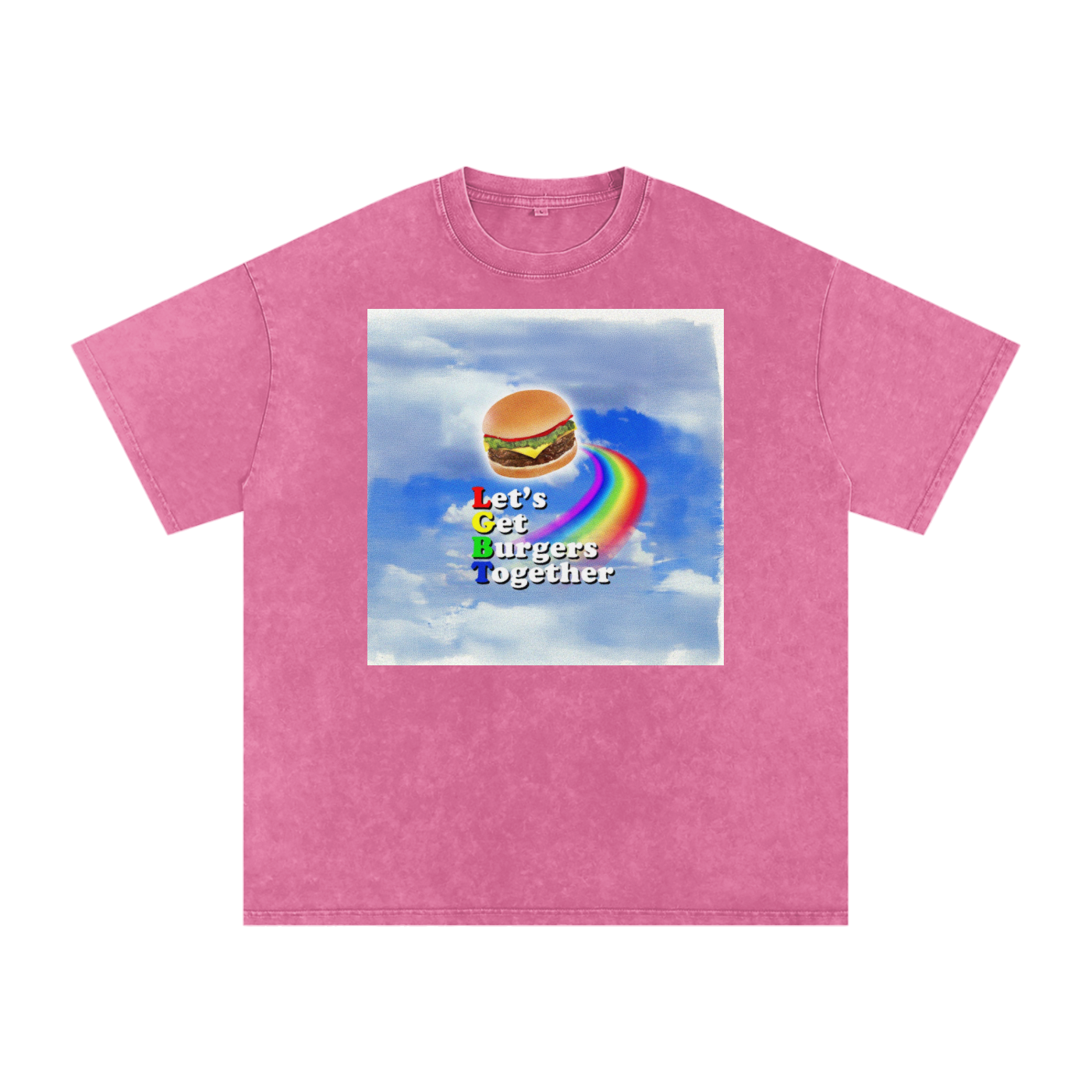 LGBT BURGER Premium Oversized Tee ~ GAYSBIE