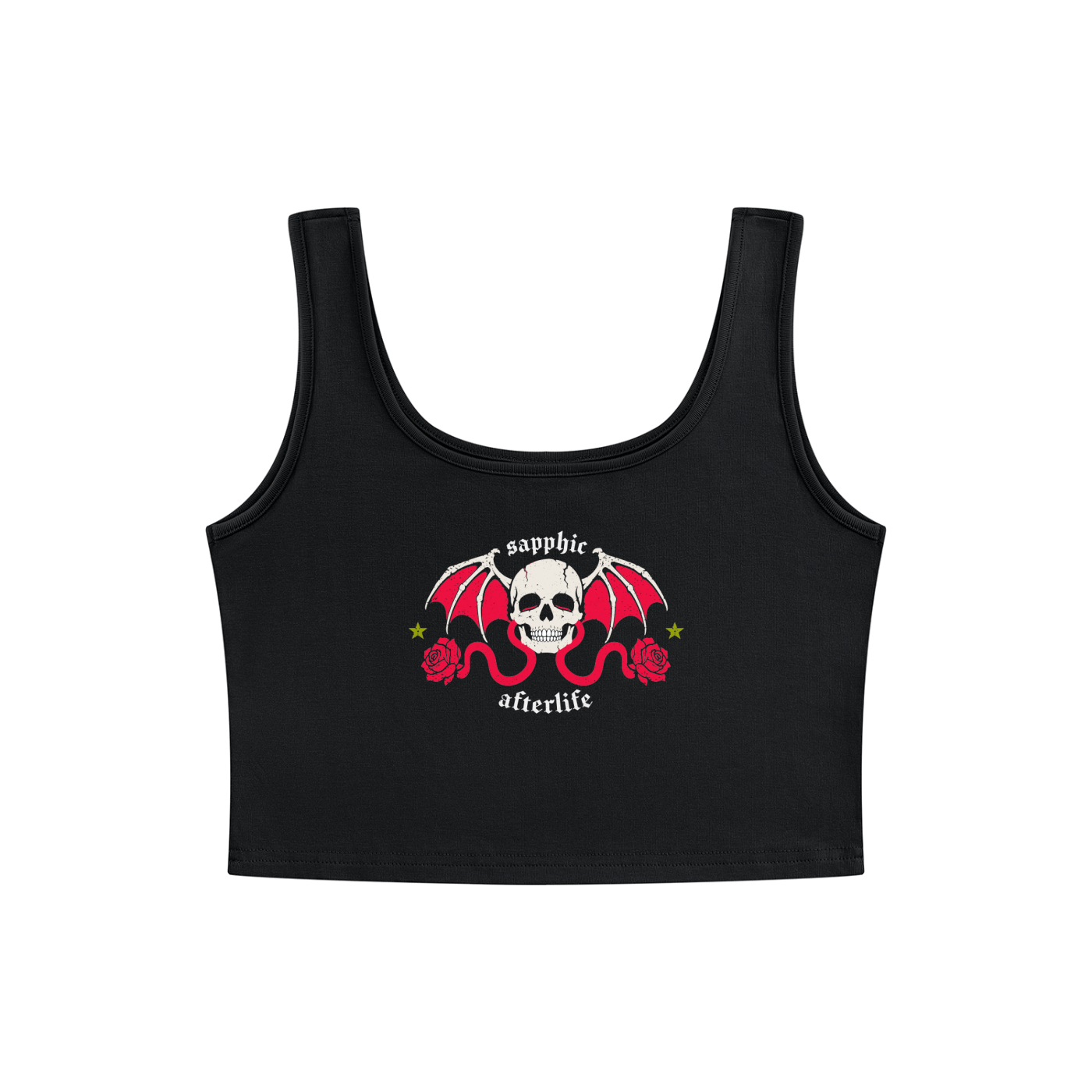 sapphic afterlife goth Strap Crop Tank ~ GAYSBIE