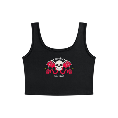 sapphic afterlife goth Strap Crop Tank ~ GAYSBIE