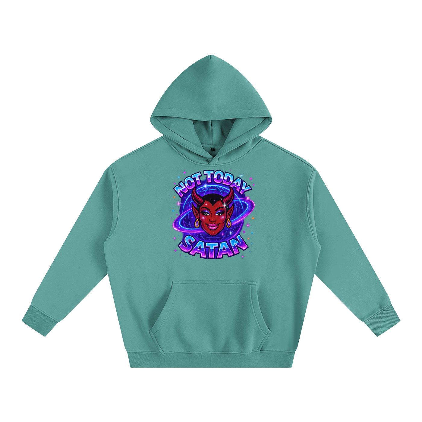NOT TODAY SATAN Heavy Fleece Hoodie ~ GAYSBIE