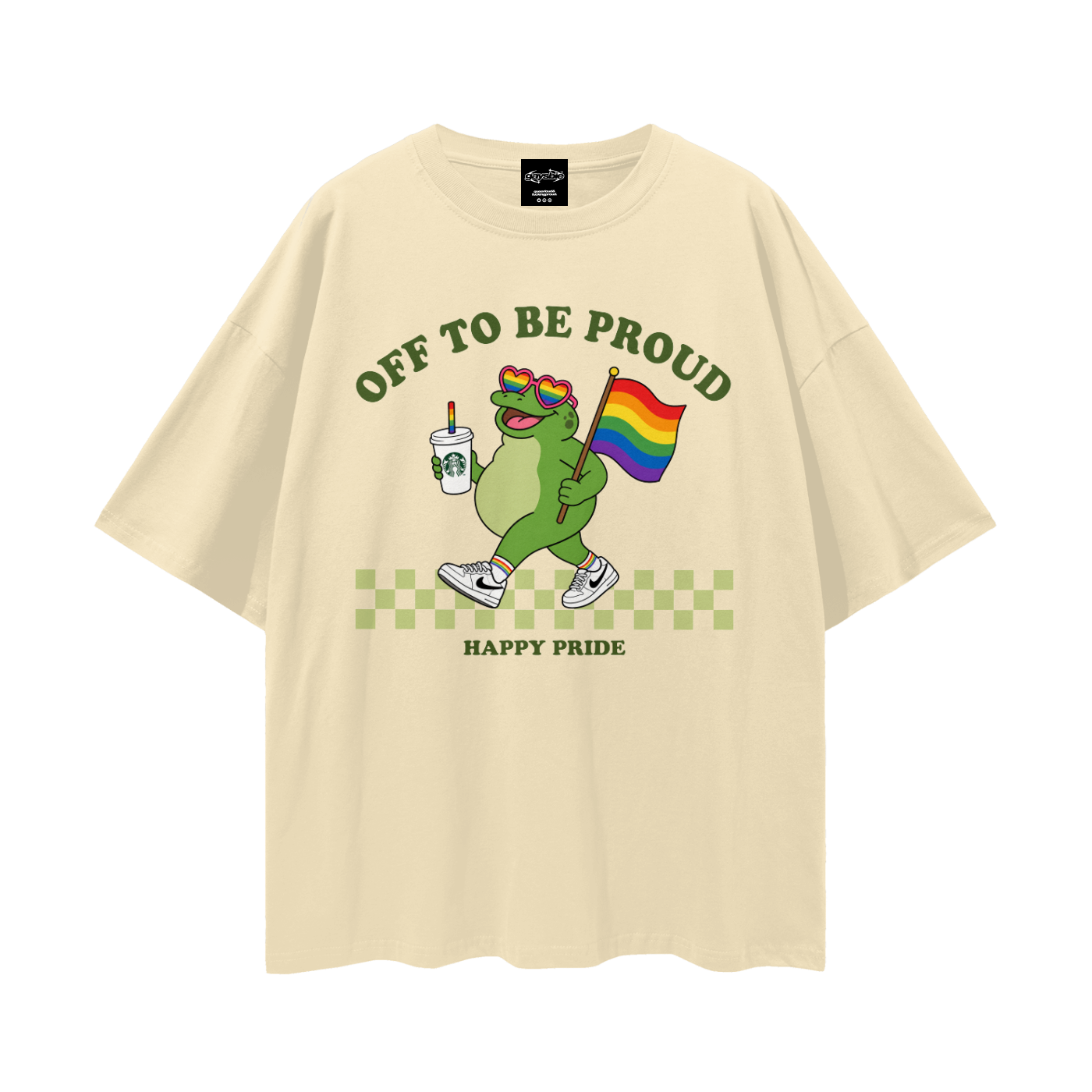 OFF TO BE PROUD Oversize Loose Drop Shoulder Tee ~ GAYSBIE