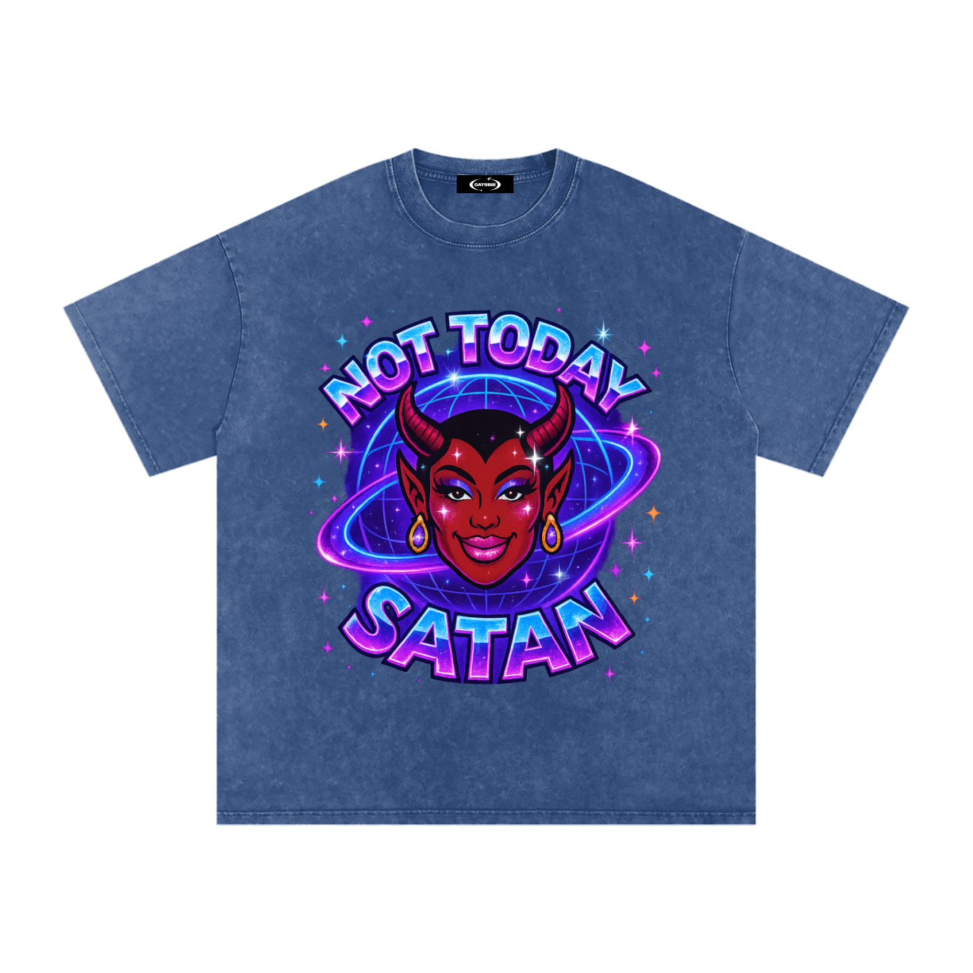 NOT TODAY SATAN Premium Oversized Tee ~ GAYSBIE