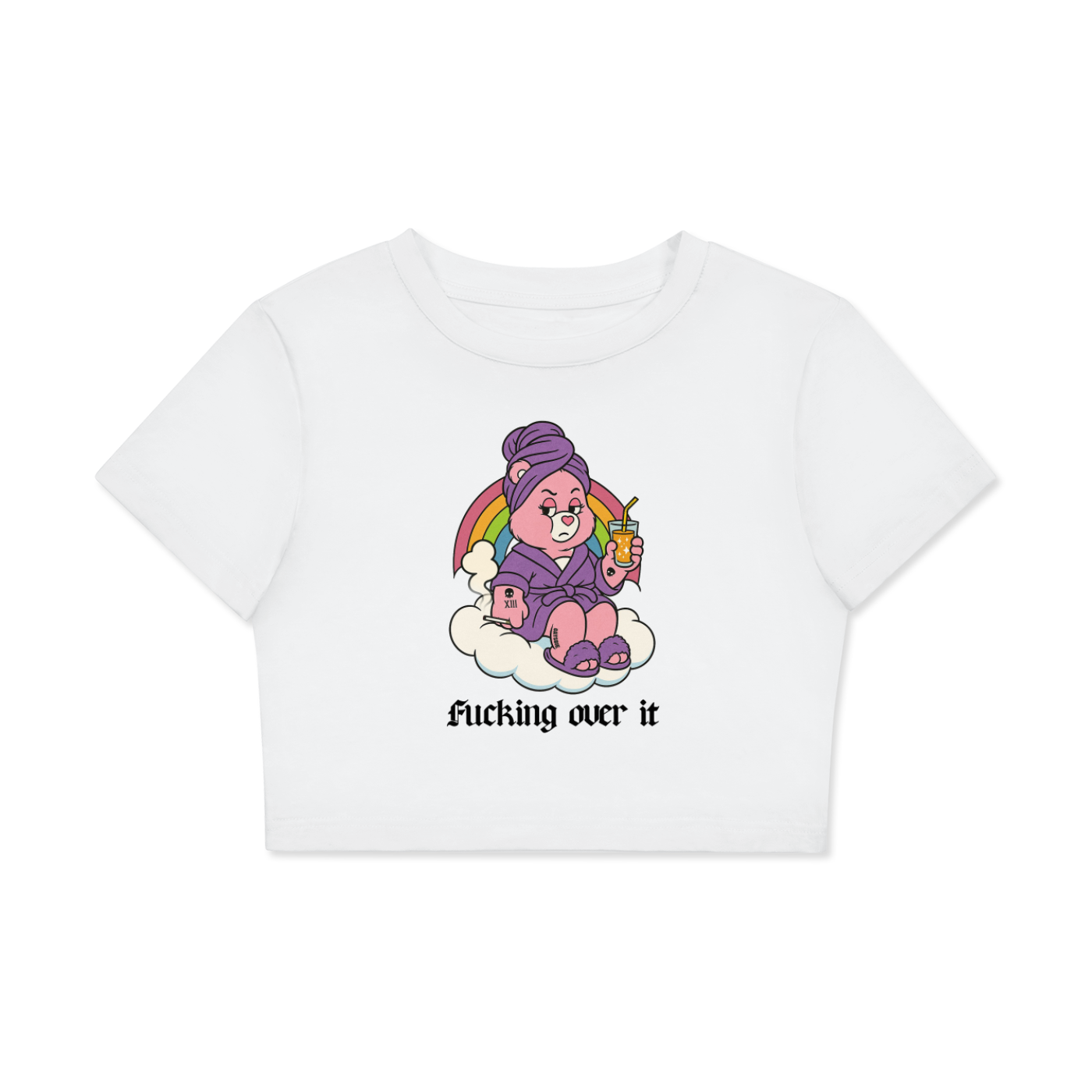 FUCKING OVER IT BEAR Crop Tee ~ GAYSBIE