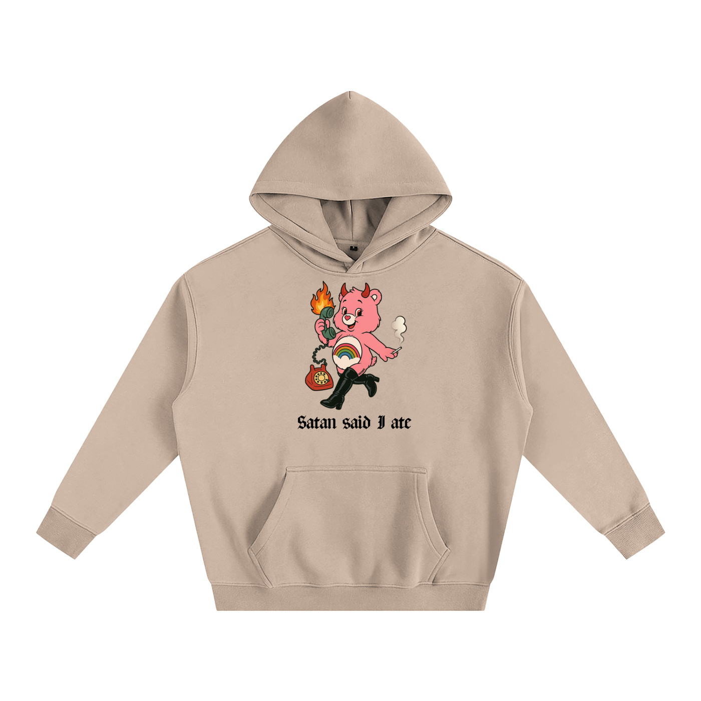SATAN SAID I ATE BEAR Heavy Fleece Hoodie ~ GAYSBIE