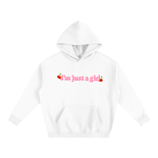 I'm Just A Girl Cherry Heavy Fleece Hoodie ~ GAYSBIE