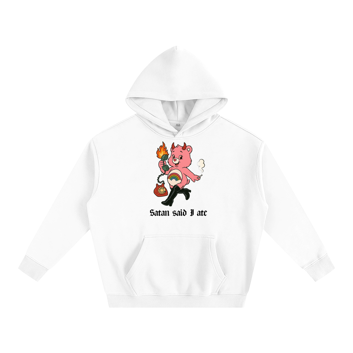SATAN SAID I ATE BEAR Heavy Fleece Hoodie ~ GAYSBIE