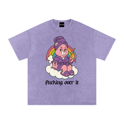 FUCKING OVER IT BEAR Premium Oversized Tee ~ GAYSBIE