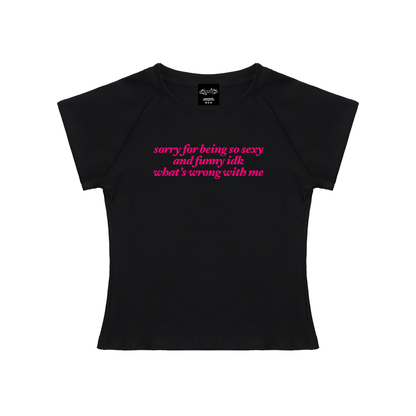 sorry for being so sexy and funny Short Sleeve Crop ~ GAYSBIE