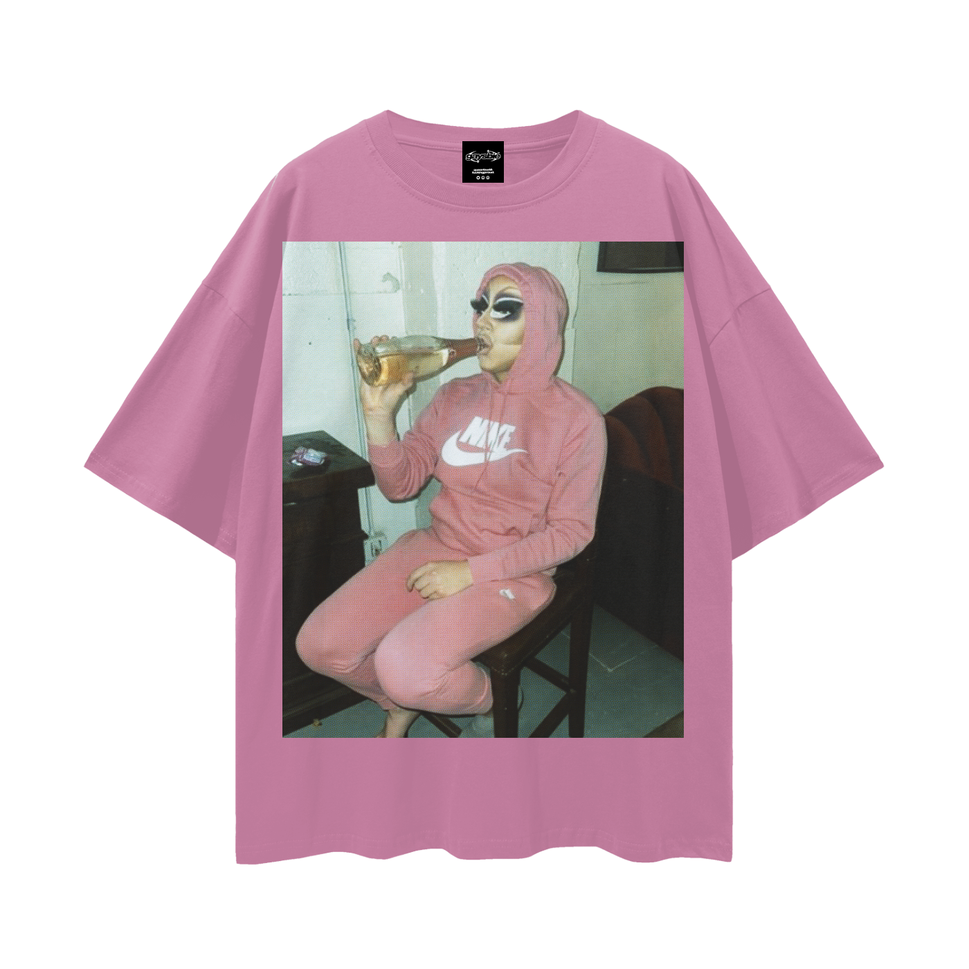 Trixie Mattel Drunk Oversize Loose Drop Shoulder Tee ~ GAYSBIE
