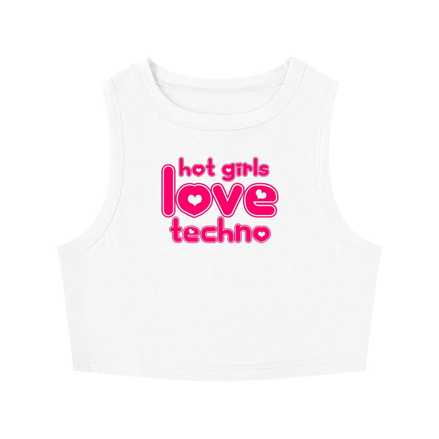 hot girls love techno Crop Tank ~ GAYSBIE