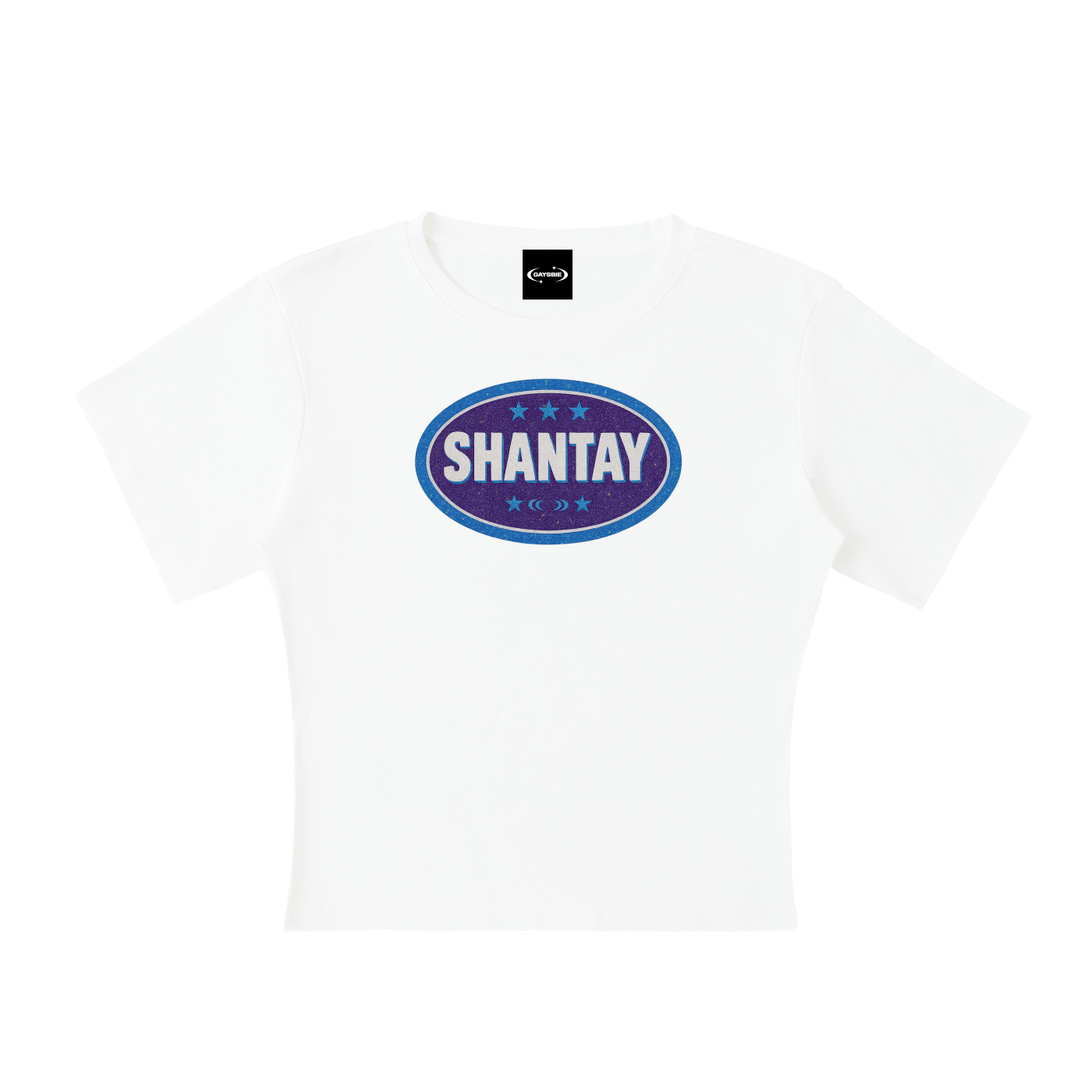 SHANTAY BADGE Baby Tee ~ GAYSBIE