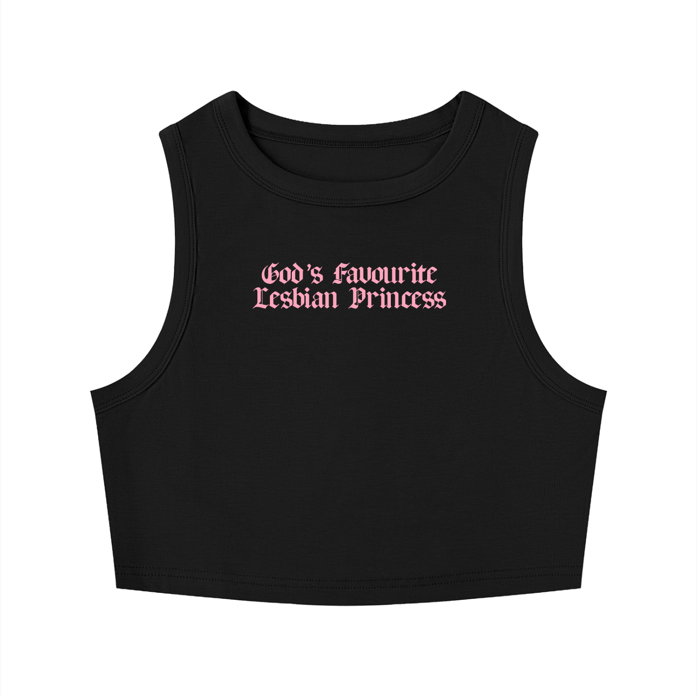 God's Favourite Lesbian Princess Crop Tank ~ GAYSBIE