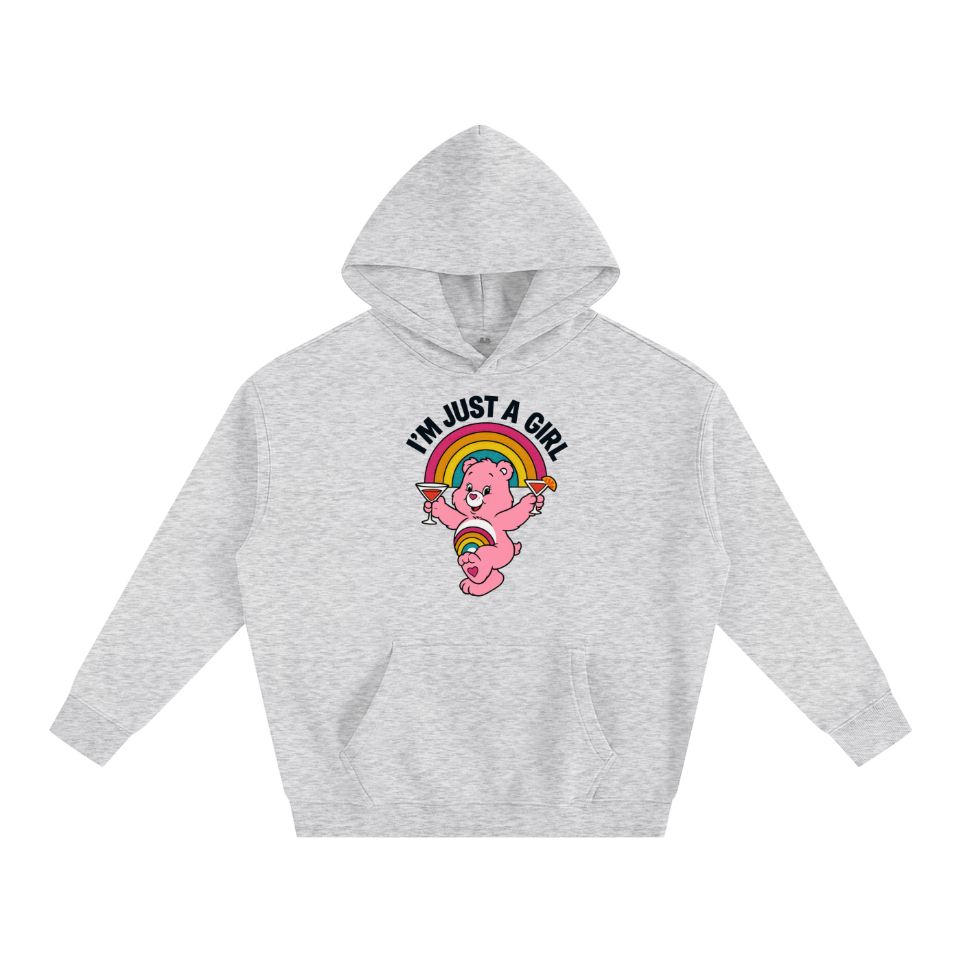 I'M JUST A GIRL BEAR Heavy Fleece Hoodie ~ GAYSBIE
