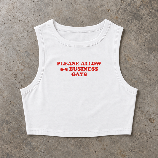 PLEASE ALLOW 3-5 BUSINESS GAYS Crop Tank ~ GAYSBIE
