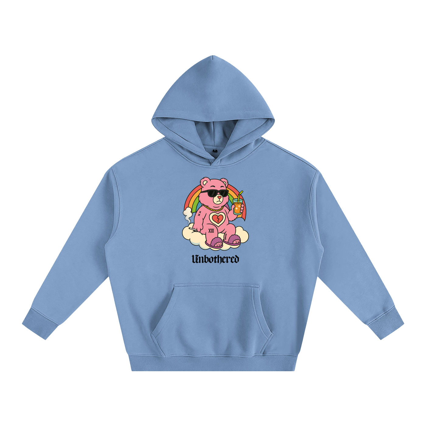 UNBOTHERED BEAR Heavy Fleece Hoodie ~ GAYSBIE
