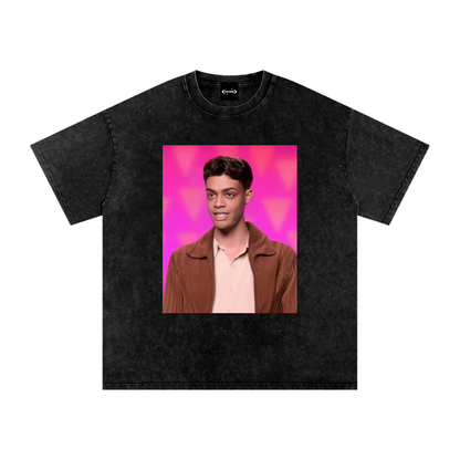 HEIDI GOODE Face Mash-Up Premium Oversized Tee ~ GAYSBIE