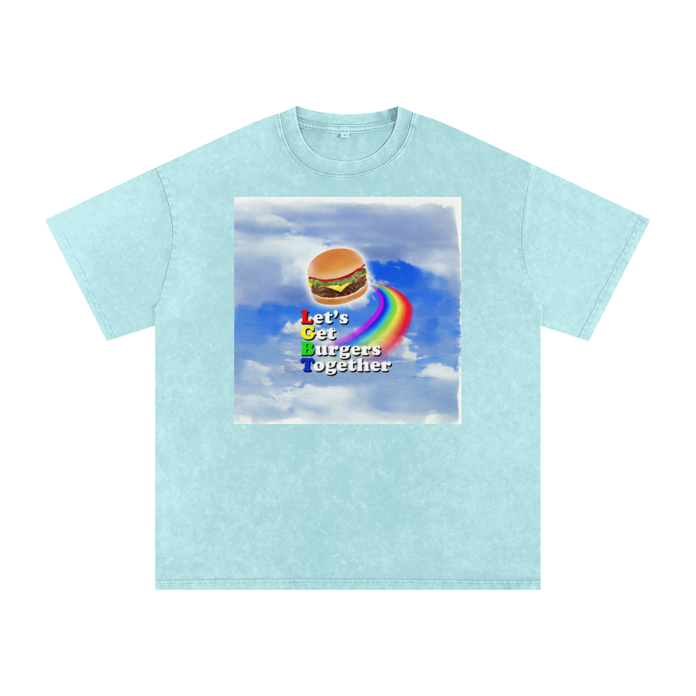 LGBT BURGER Premium Oversized Tee ~ GAYSBIE