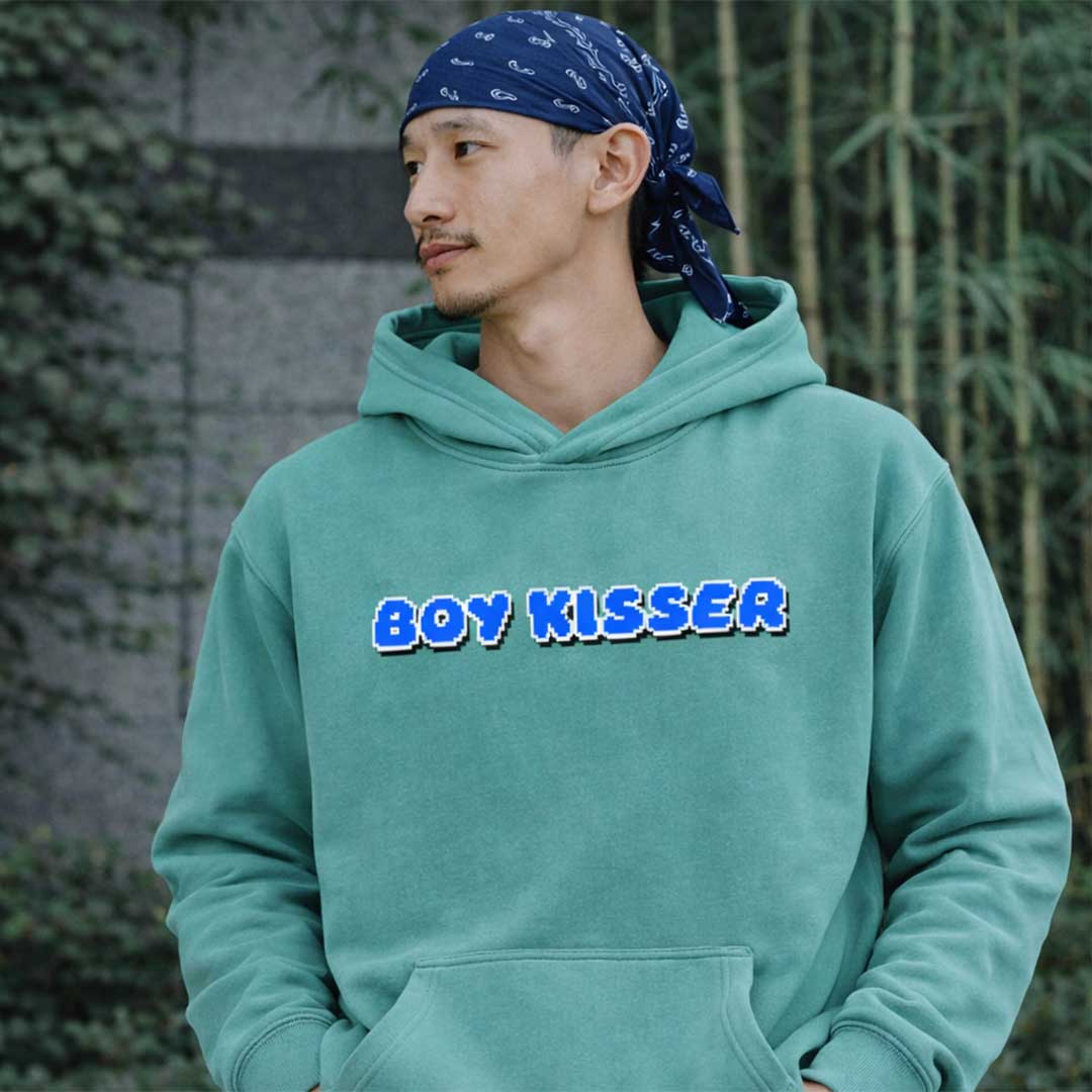 BOY KISSER Heavy Fleece Hoodie ~ GAYSBIE
