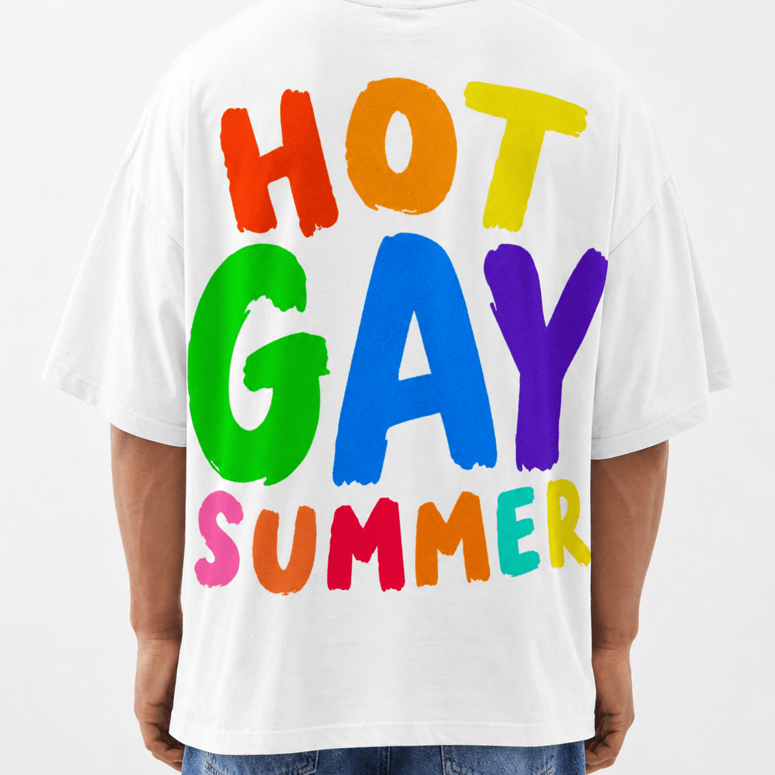 HOT GAY SUMMER Oversize Loose Drop Shoulder Tee ~ GAYSBIE