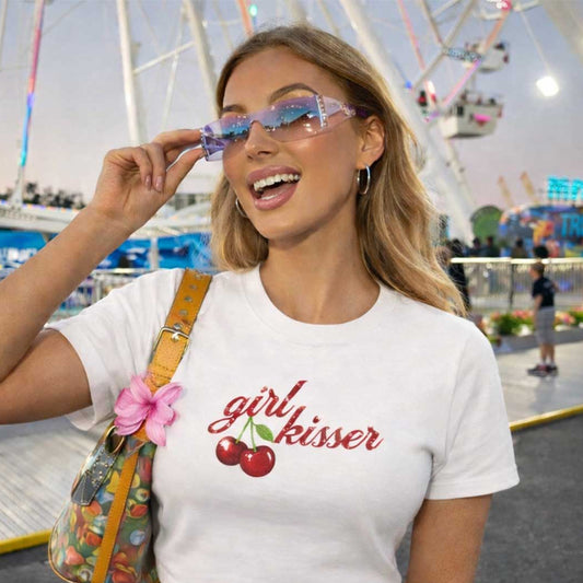 Girl Kisser Cherry Baby Tee ~ GAYSBIE