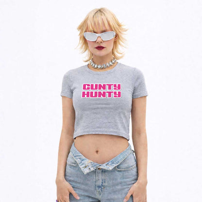 CUNTY HUNTY Baby Tee ~ GAYSBIE