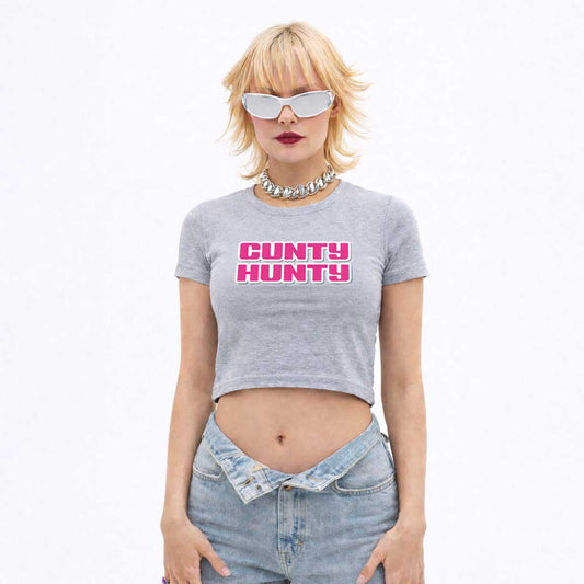 CUNTY HUNTY Baby Tee ~ GAYSBIE