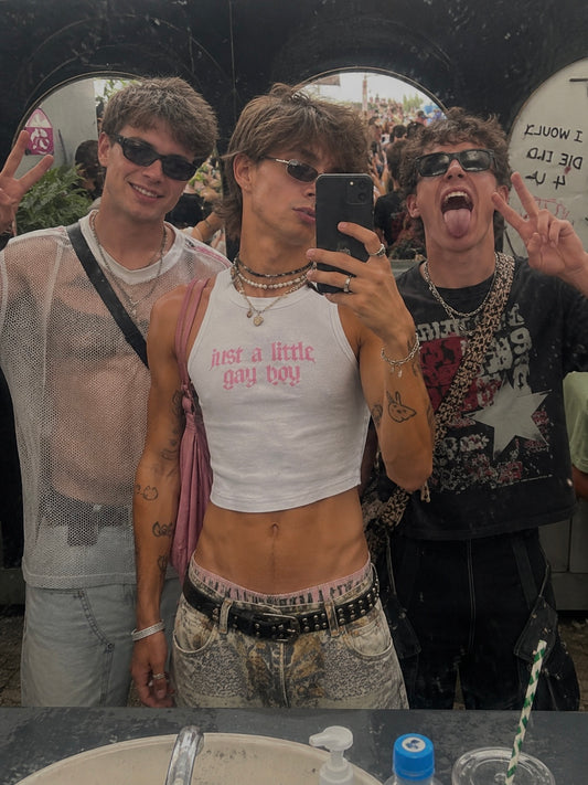 just a little gayboy Crop Tank ~ GAYSBIE