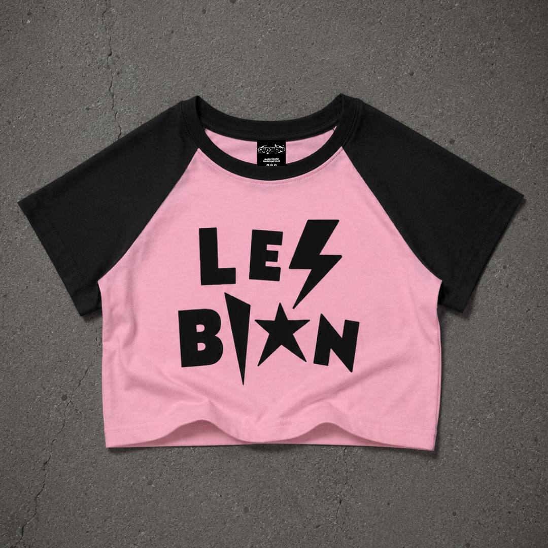 LESBIAN Dual Panel Baby Tee ~ GAYSBIE