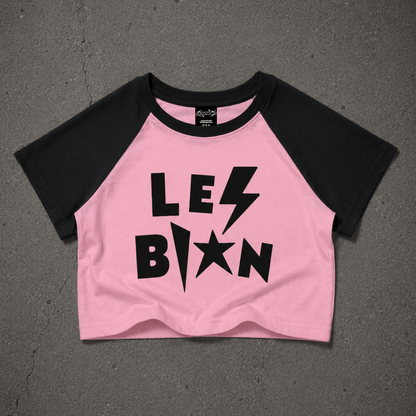 LESBIAN Dual Panel Baby Tee ~ GAYSBIE