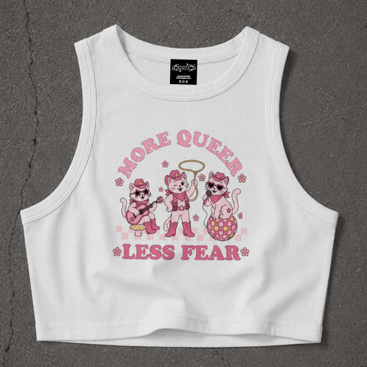 MORE QUEER LESS BEAR 'Country Cats' Crop Tank ~ GAYSBIE