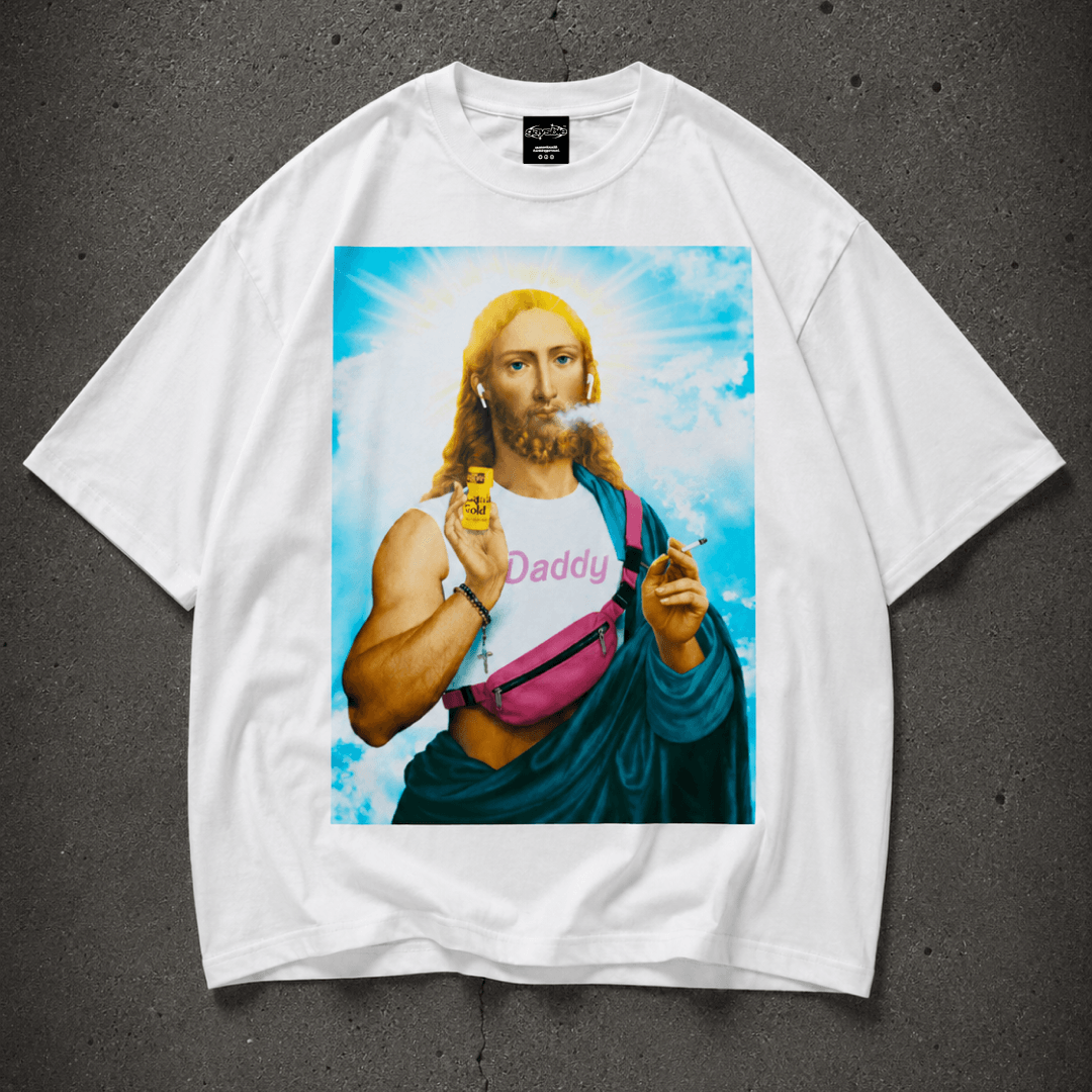 GAY JESUS Oversize Loose Drop Shoulder Tee ~ GAYSBIE