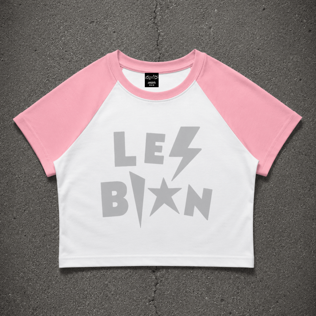 LESBIAN Dual Panel Baby Tee ~ GAYSBIE