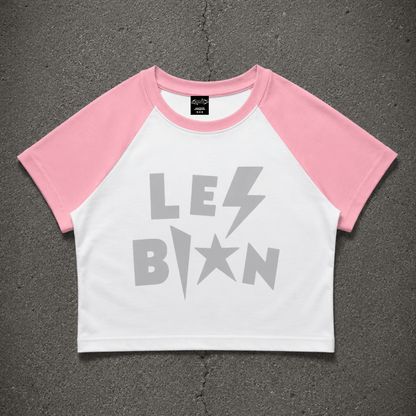LESBIAN Dual Panel Baby Tee ~ GAYSBIE