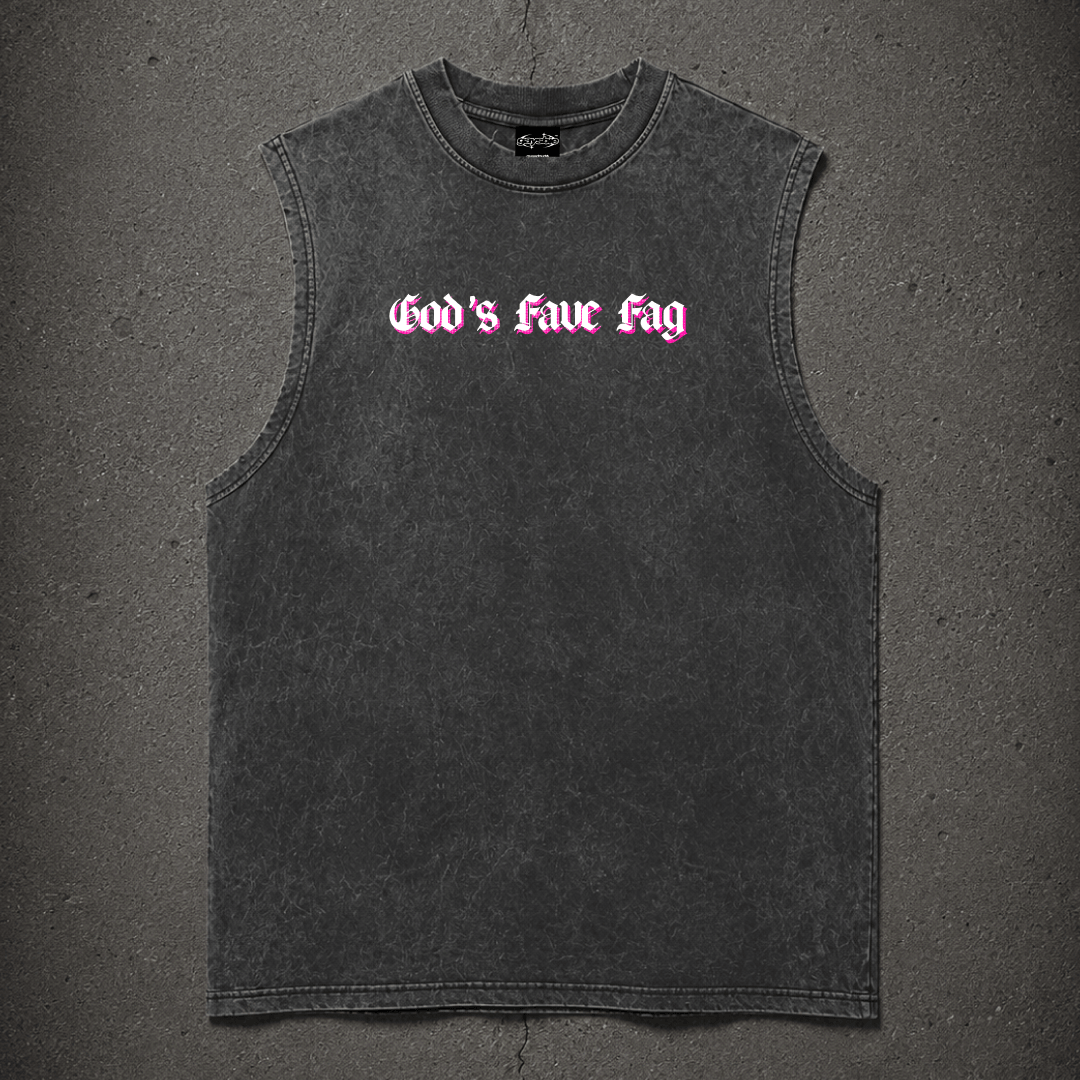 God's Fave Fag Premium Oversized Tank ~ GAYSBIE