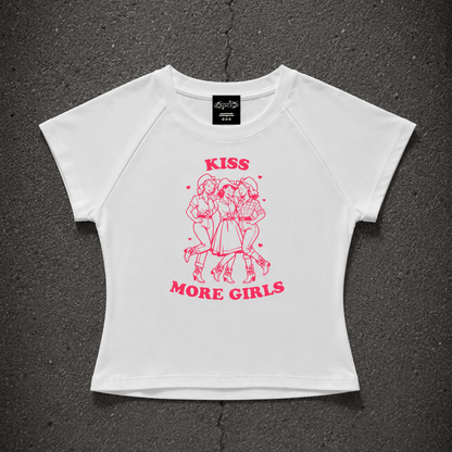 KISS MORE GIRLS COWGIRLS Short Sleeve Crop ~ GAYSBIE
