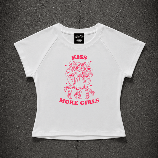 KISS MORE GIRLS COWGIRLS Short Sleeve Crop ~ GAYSBIE