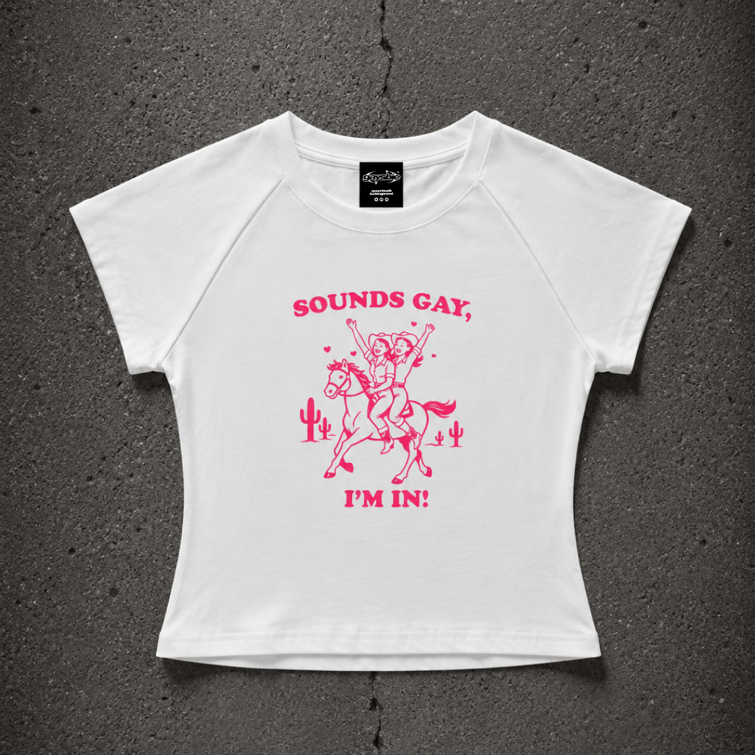 SOUNDS GAY COWGIRLS Short Sleeve Crop ~ GAYSBIE
