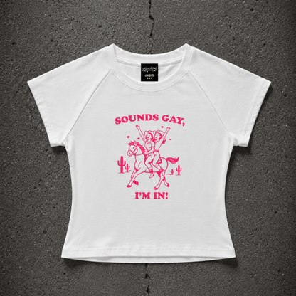 SOUNDS GAY COWGIRLS Short Sleeve Crop ~ GAYSBIE