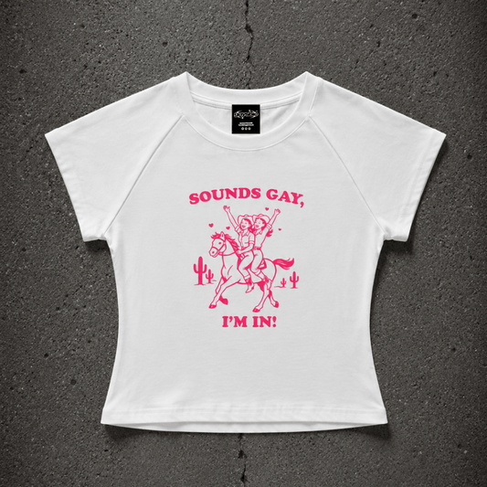 SOUNDS GAY COWGIRLS Short Sleeve Crop ~ GAYSBIE