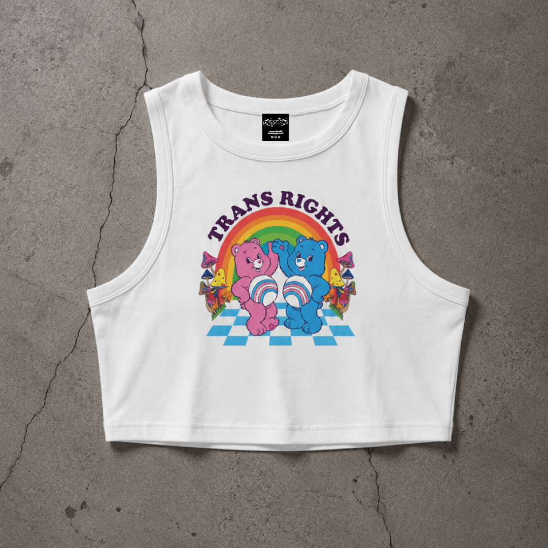 TRANS RIGHTS BEARS Crop Tank ~ GAYSBIE