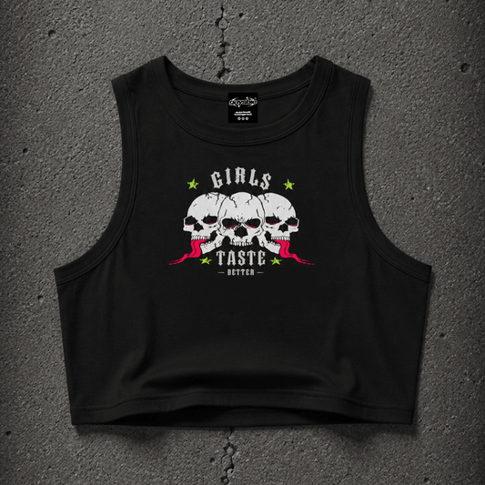 GIRLS TASTE BETTER Crop Tank ~ GAYSBIE