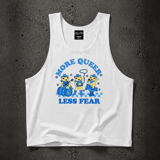 MORE QUEER LESS FEAR Unisex Loose Tank Top  Loose Tank Top ~ GAYSBIE