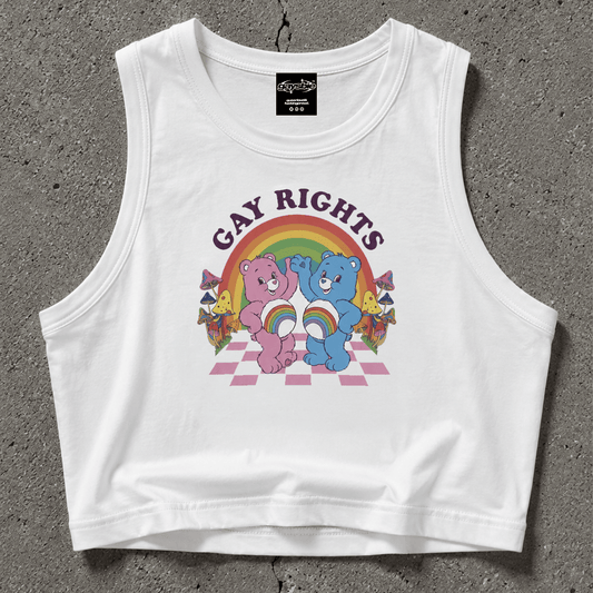 GAY RIGHTS BEARS Crop Tank ~ GAYSBIE