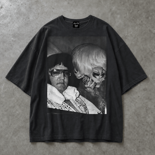 Trixie Mattel & Elvis Presley Oversize Loose Drop Shoulder Tee ~ GAYSBIE