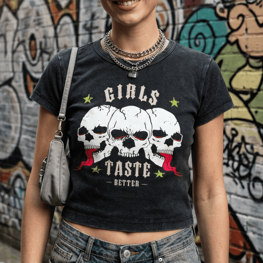 GIRLS TASTE BETTER Fitted Wash Crop ~ GAYSBIE