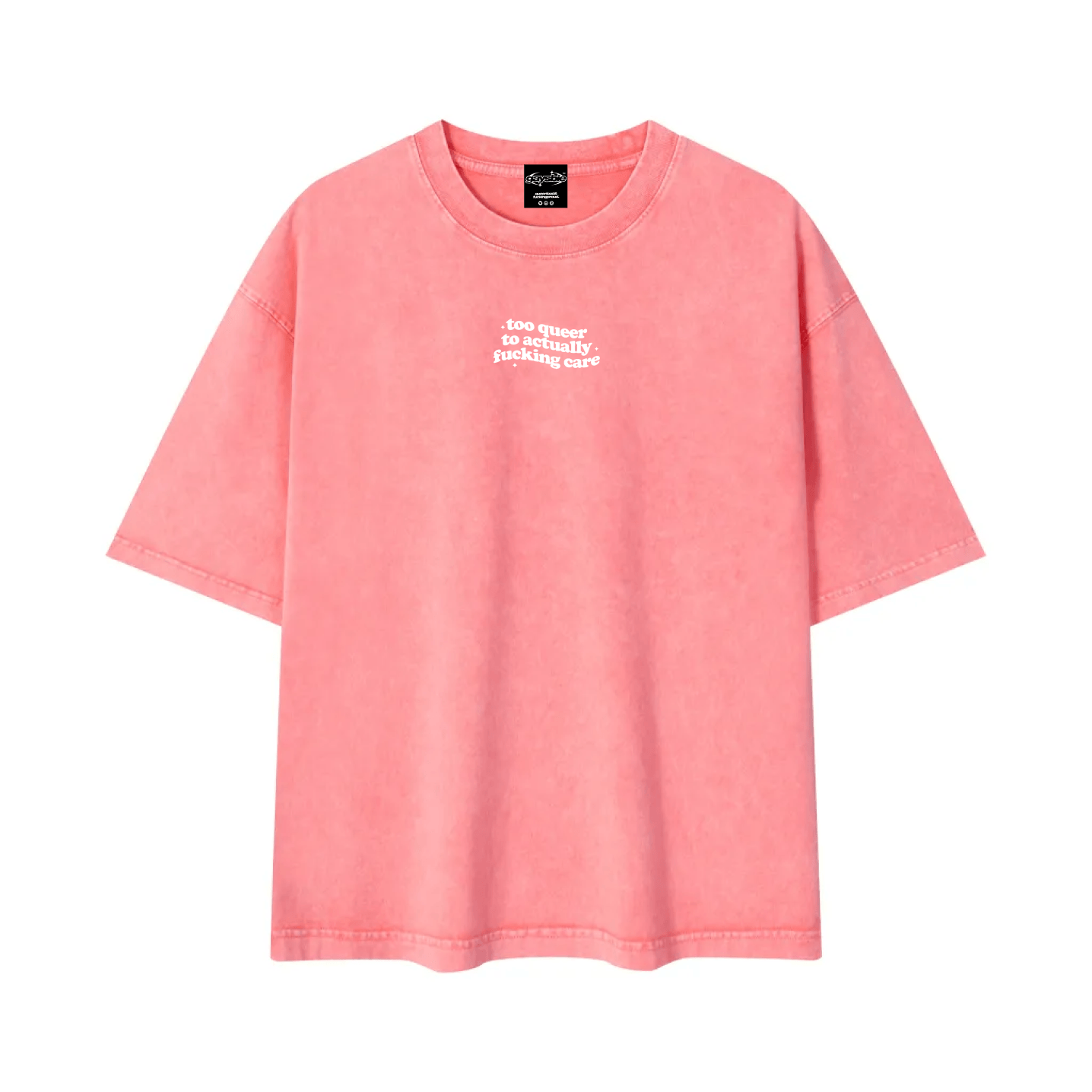 too queer to actually fucking care Tee ~ GAYSBIE