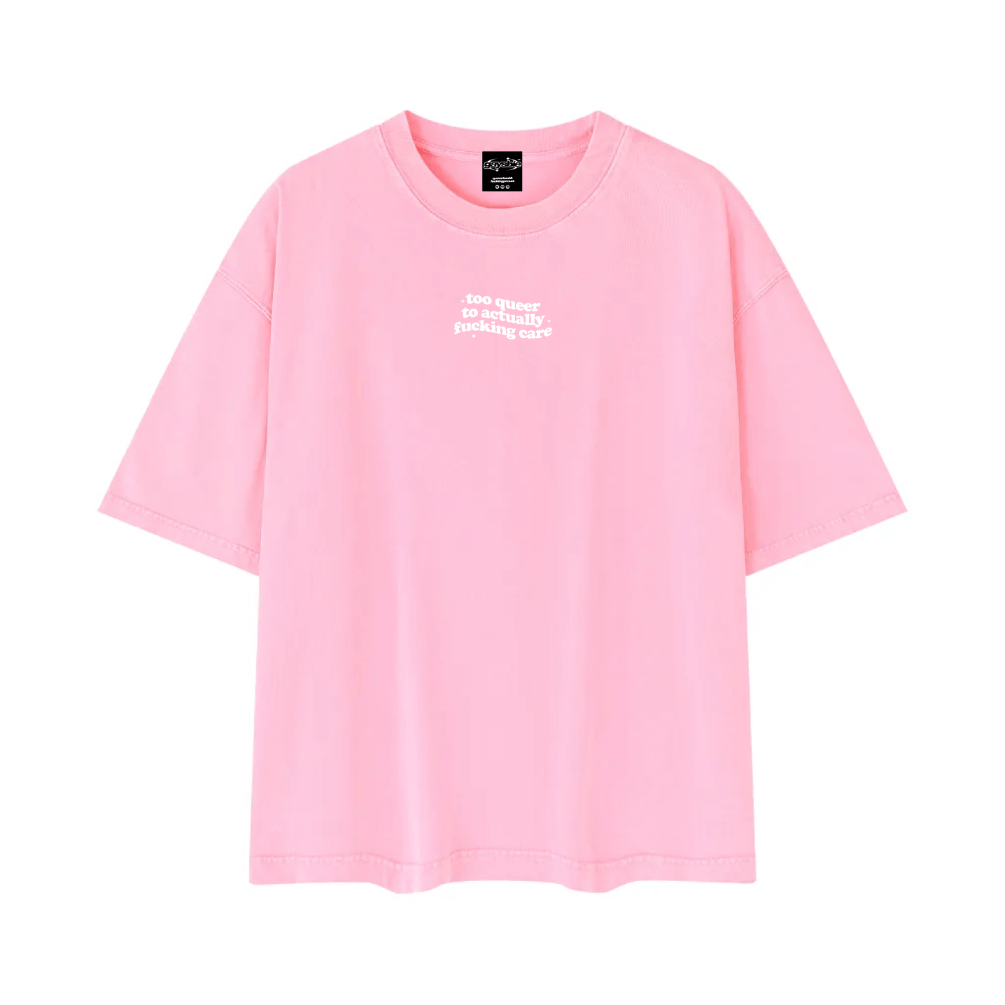 too queer to actually fucking care Tee ~ GAYSBIE