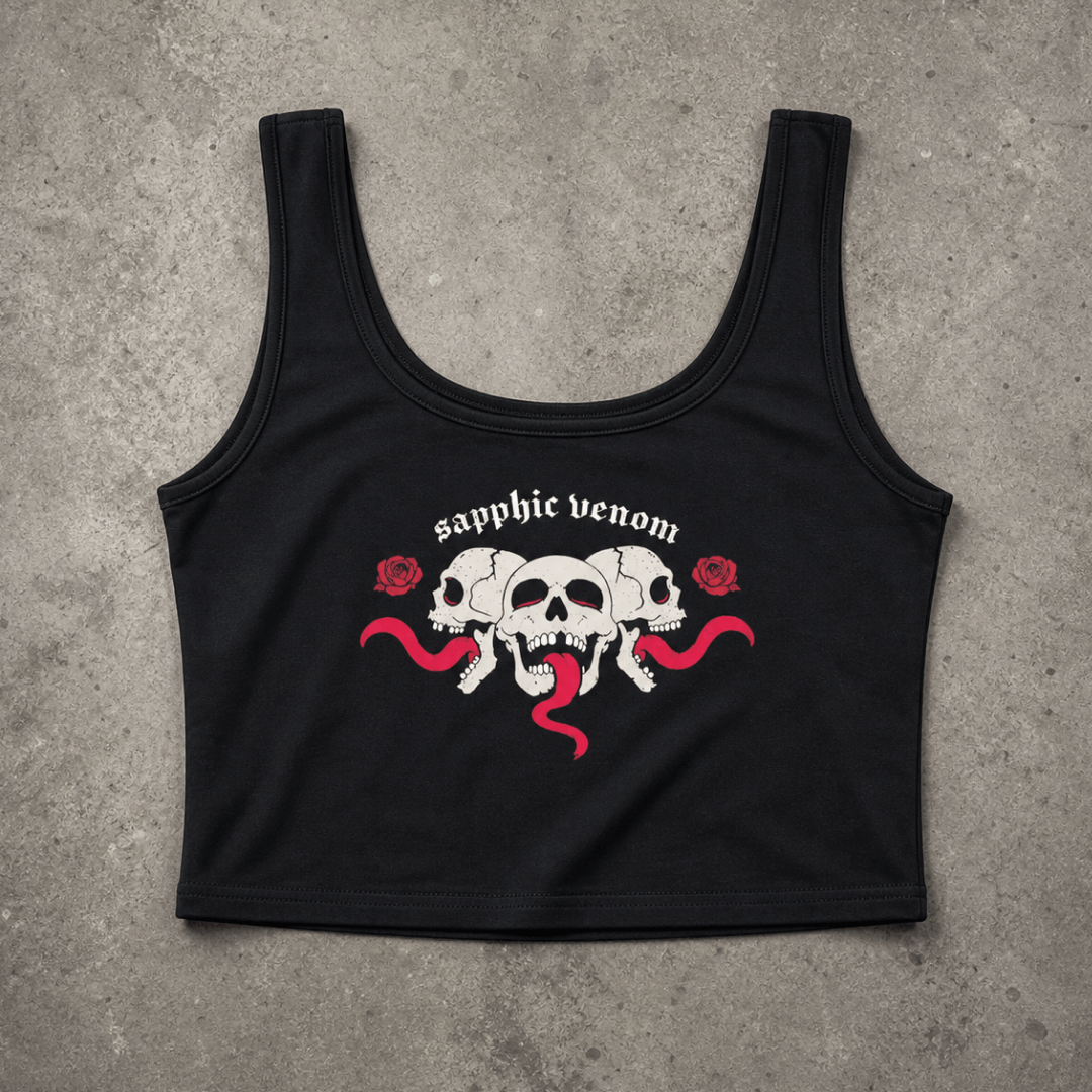sapphic venom goth Strap Crop Tank ~ GAYSBIE