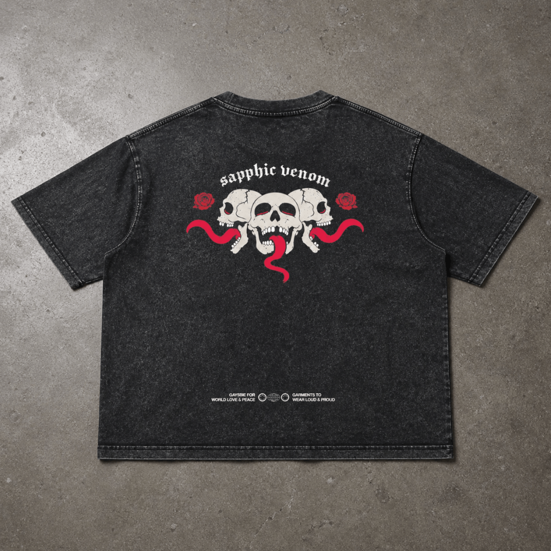 Sapphic Venom Goth Tee - Alternative Lesbian Clothing USA GAYSBIE