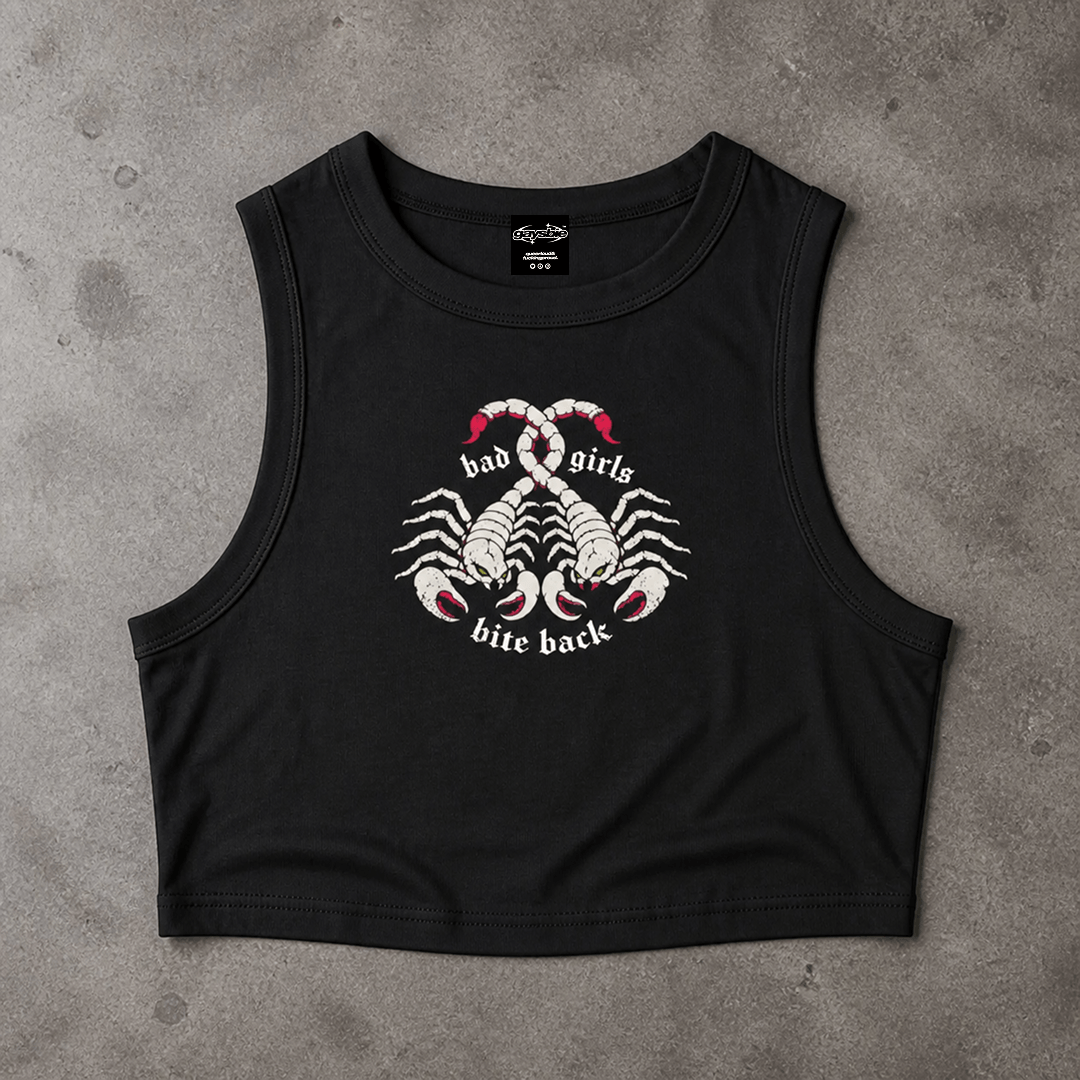 bad girls bite back goth Crop Tank ~ GAYSBIE